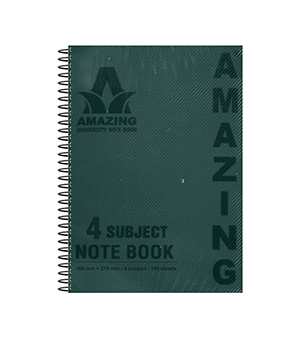 دفتر 4 مواد حجم صغير amazing (A5)
