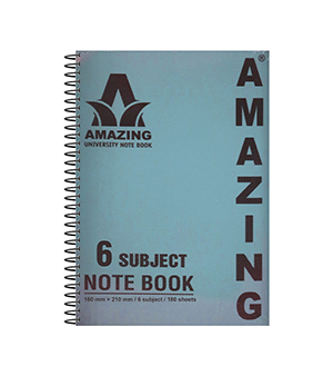دفتر 6 مواد حجم صغير amazing (A5)