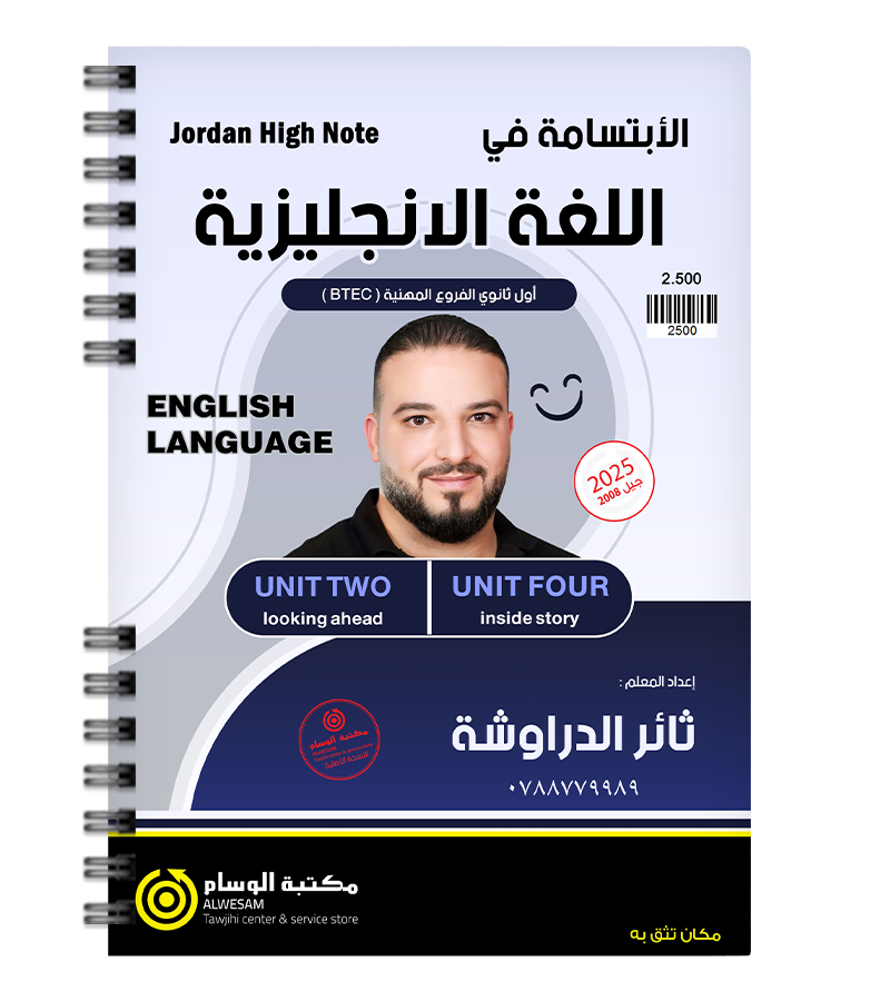 الوحدة الثانية و الرابعة فروع المهنية ثائر الدراوشة 2008