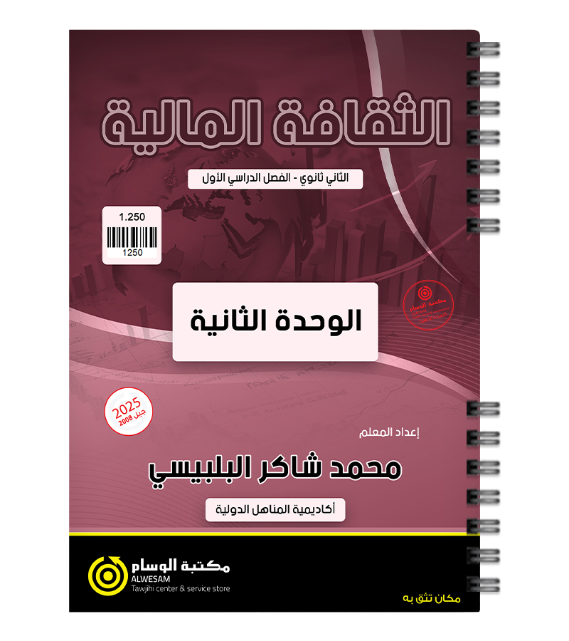 الوحدة الثانية مالية محمد البلبيسي 2008