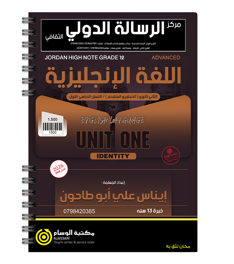 الوحدة الاولى متقدم ايناس ابو طاحون 2009
