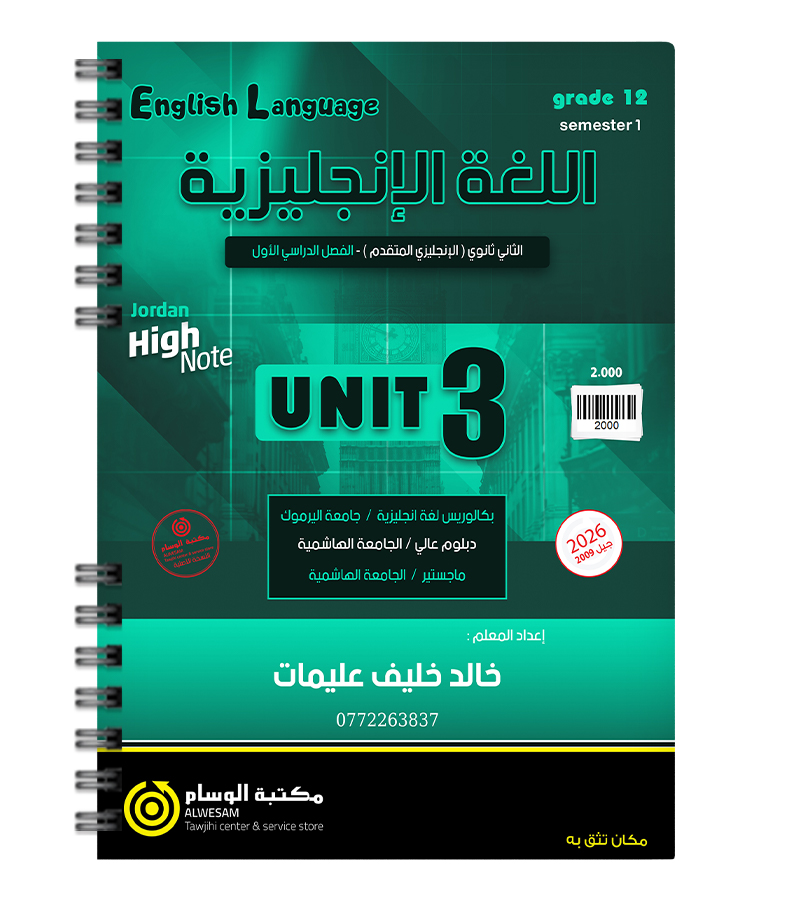 الوحدة الثالثة خالد خليف عليمات متقدم 2009
