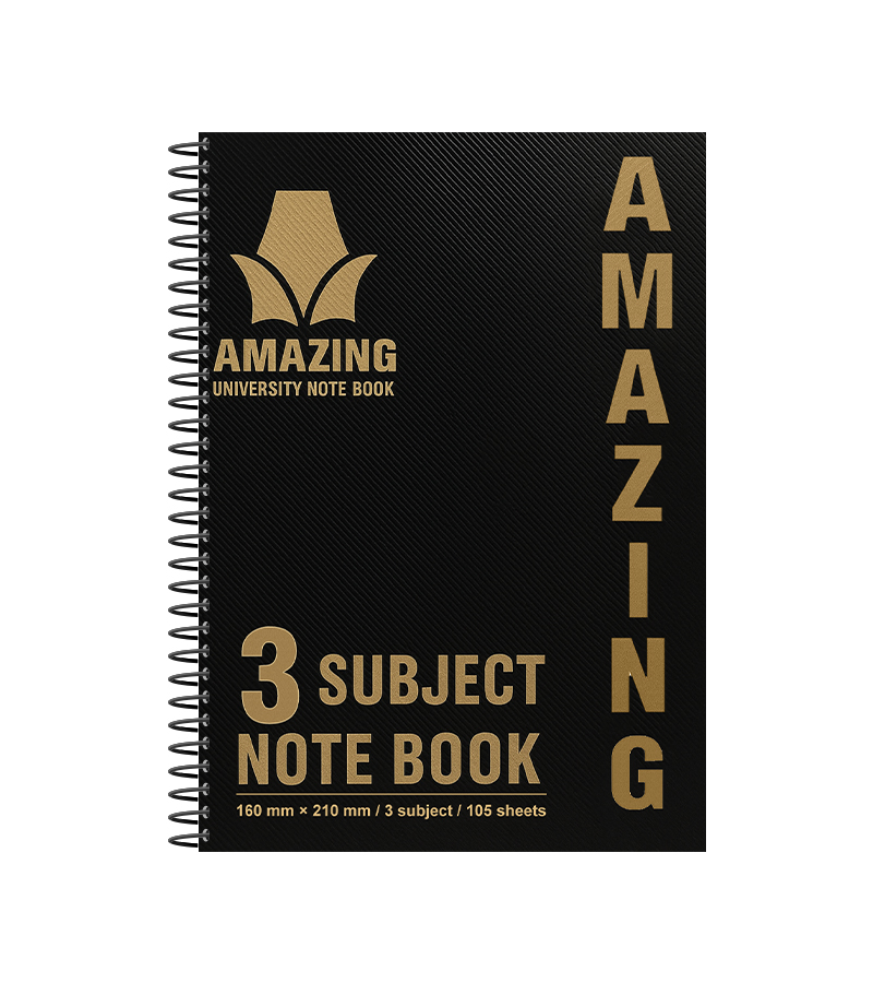 دفتر 3 مواد حجم صغير amazing (A5)