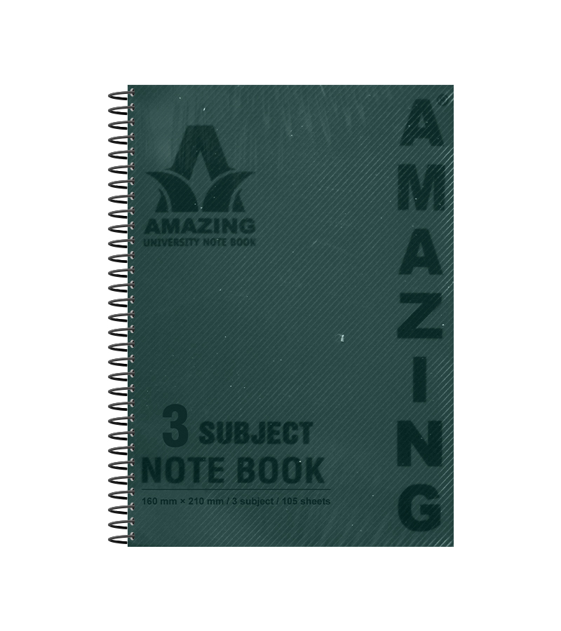 دفتر 3 مواد حجم صغير amazing (A5)