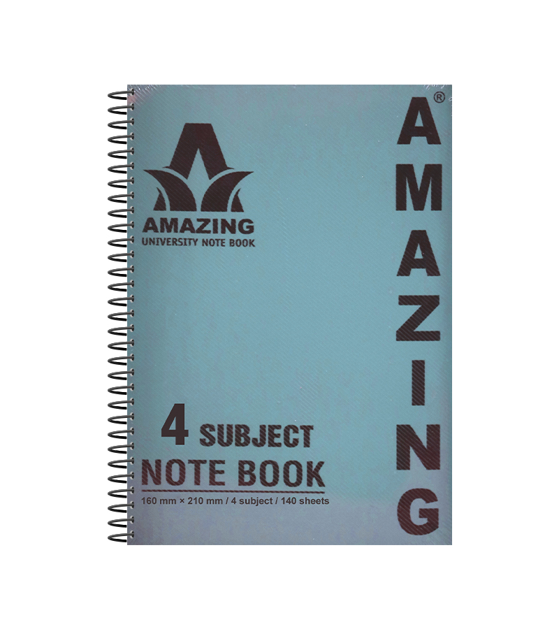 دفتر 4 مواد حجم صغير amazing (A5)