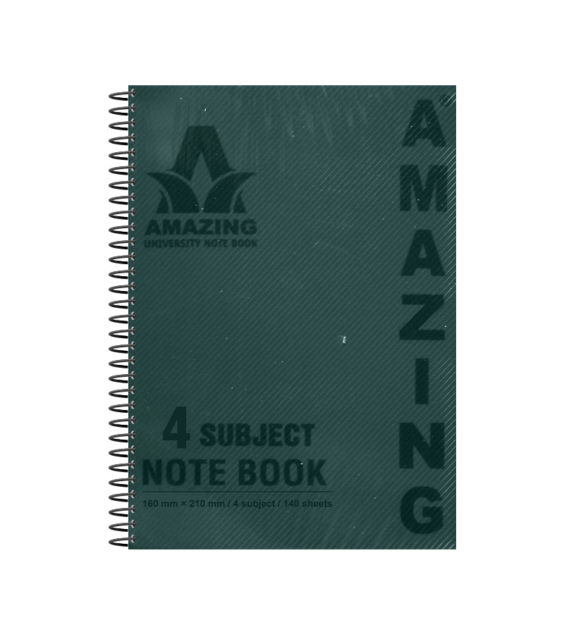 دفتر 4 مواد حجم صغير amazing (A5)