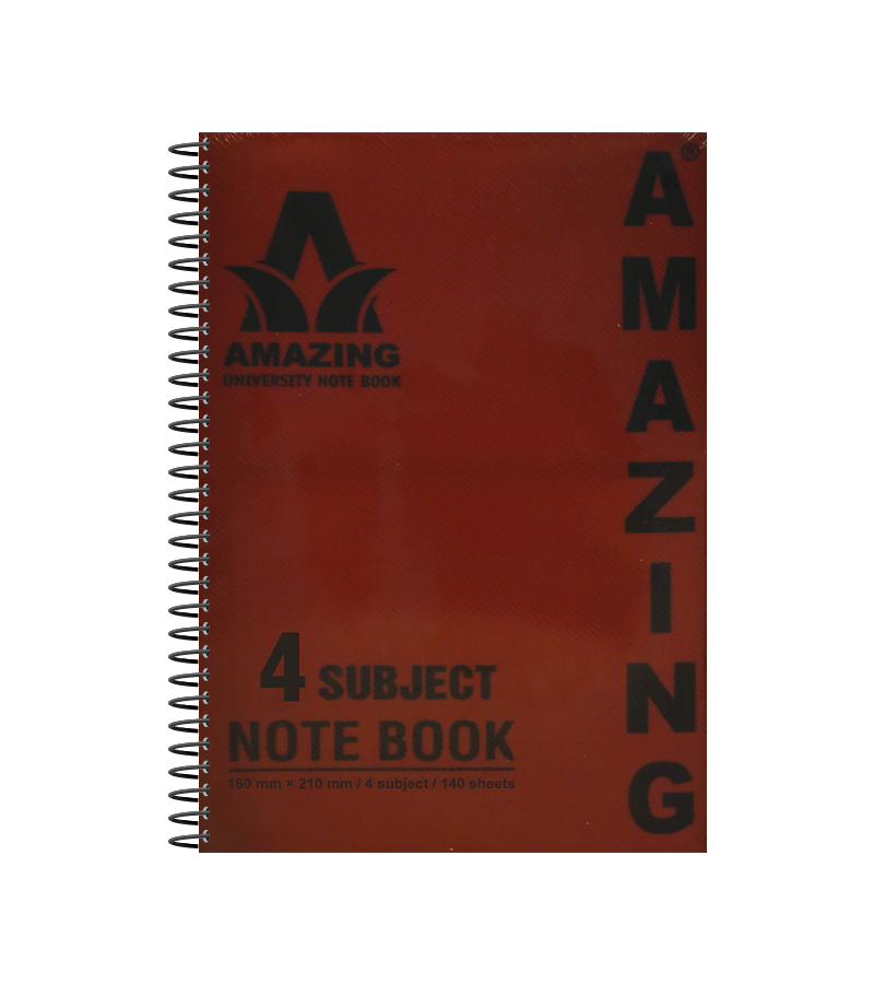 دفتر 4 مواد حجم صغير amazing (A5)