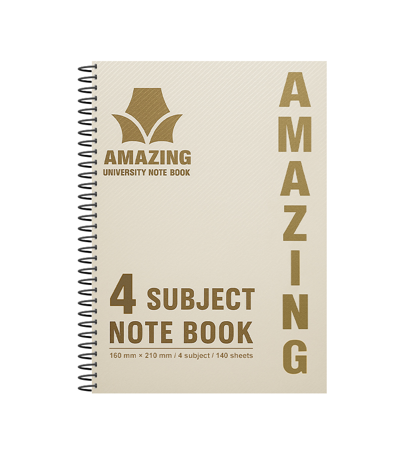 دفتر 4 مواد حجم صغير amazing (A5)