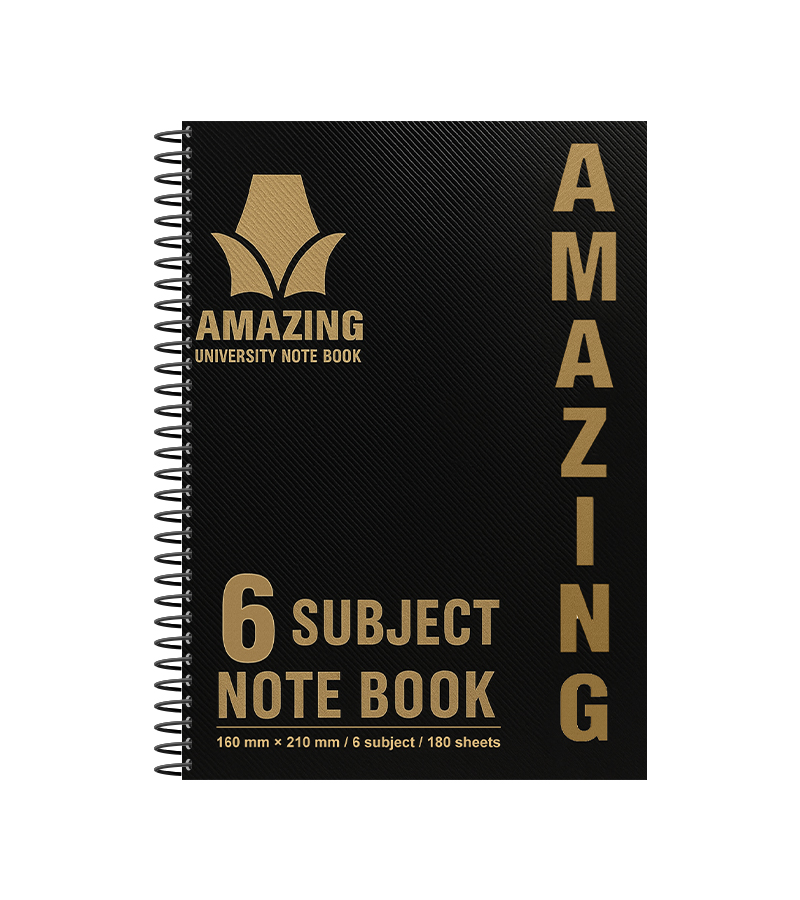 دفتر 6 مواد حجم صغير amazing (A5)