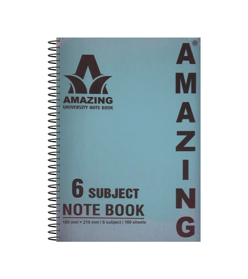 دفتر 6 مواد حجم صغير amazing (A5)