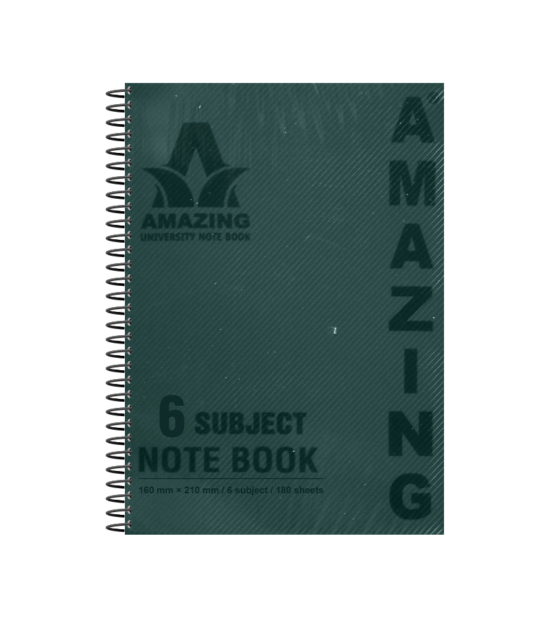 دفتر 6 مواد حجم صغير amazing (A5)