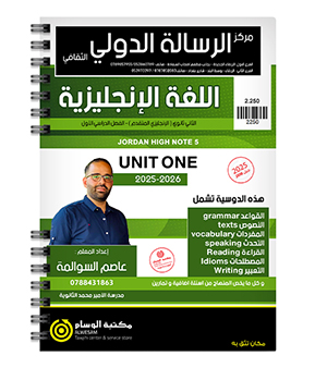 الوحدة الاولى انجليزي متقدم عاصم السوالمة 2008