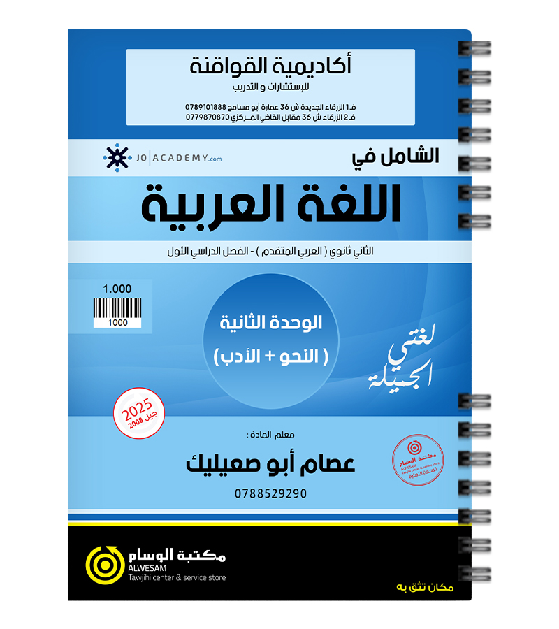 الوحدة الثانية (نحو و الادب) عصام ابو صعيليك 2008