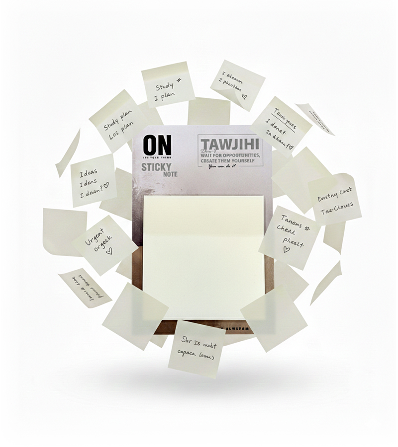 ورق ملاحظات شفاف ON