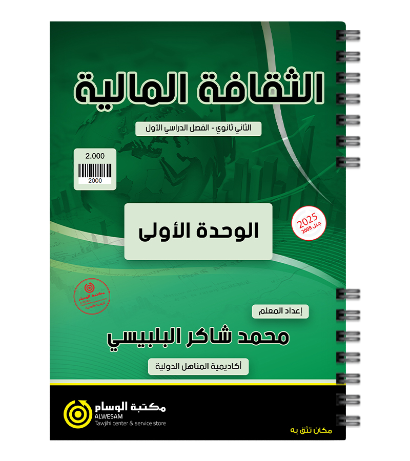 الوحدة الاولى مالية محمد البلبيسي 2008